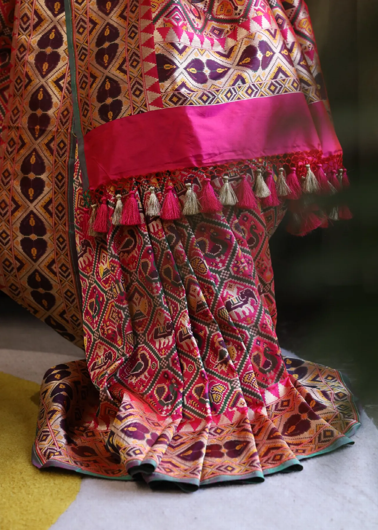 Pink Pure Katan Patola - alternate